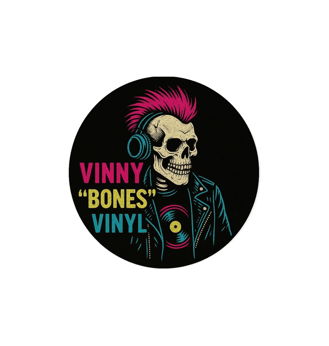 White Printed Circle Sticker