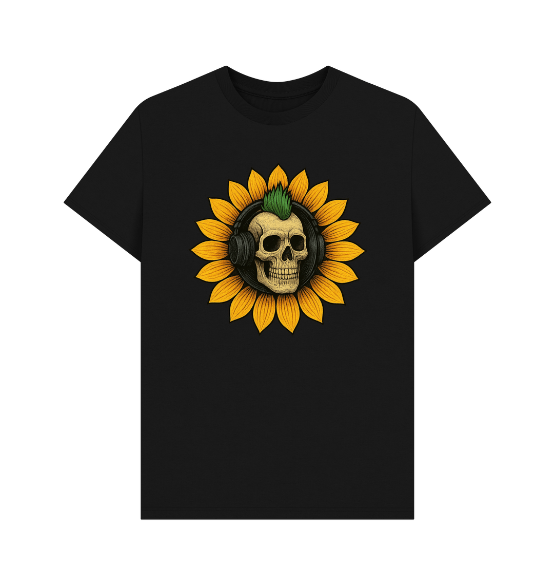 Black Printed T-shirt Front