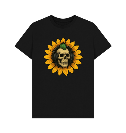 Black Printed T-shirt Front