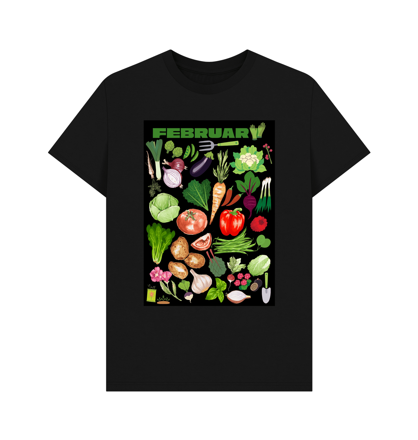 Black Printed T-shirt Front