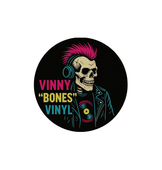 White Printed Circle Sticker