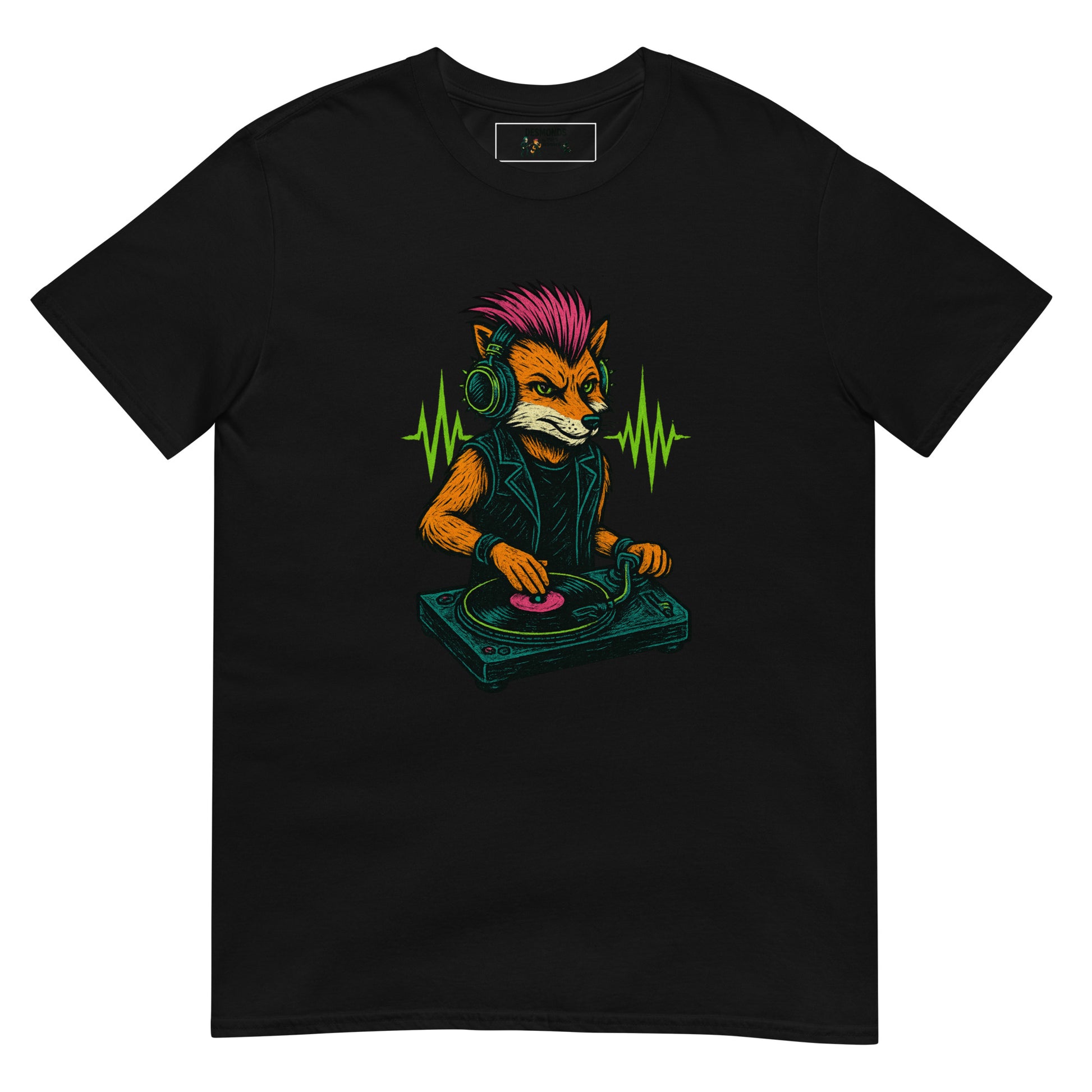 Black T-shirt with Fox